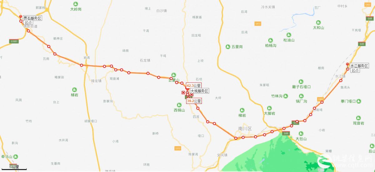 铜梁人注意啦！ 本周日起 渝湘高速大观服务区封闭施工10个月